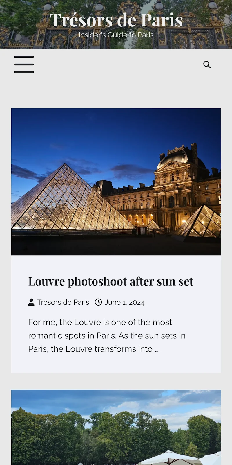 Trésors de Paris articles about the Louvre and Paris highlights